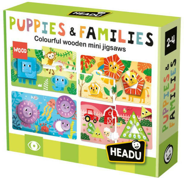 Állatok és kicsinyeik fa mini puzzle (MU54358)