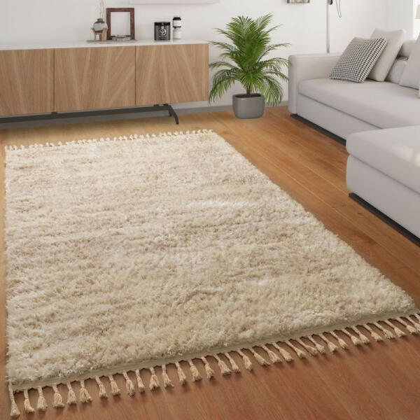 Shaggy szőnyeg hosszúszálú, Flokati stílusú - Bézs 120x170 cm