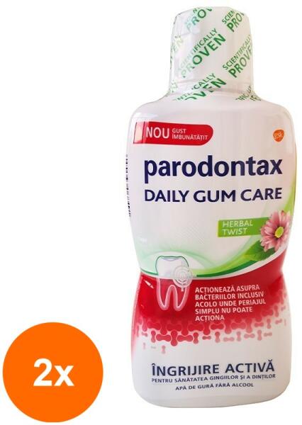 Parodontax Set 2 x Apa Gura Parodontax Daily Gum Care Herbal Twist 500 ml  (ROC-2xMAG1015962TS) (Apa de gura) - Preturi