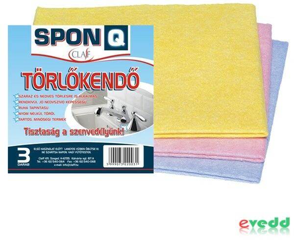 Claff Törlőkendő 3 db-os Sárga
