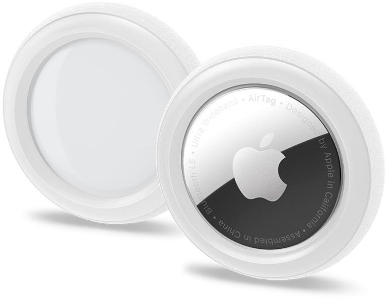Silicone Fit case Apple AirTag - 2 pack white AHP03071