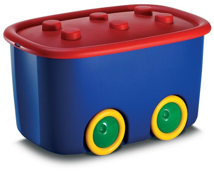 Vásárlás: Keter Funny box műanyag játéktároló kék/piros 46L 58x39x32cm  (8630000000804) Játéktároló árak összehasonlítása, Funny box műanyag  játéktároló kék piros 46 L 58 x 39 x 32 cm 8630000000804 boltok