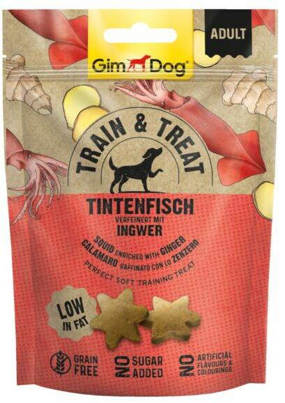 Train&Treat tintahal és gyömbér 125 g