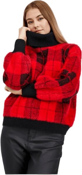 Vásárlás: orsay Fekete és piros női kockás pulóver ORSAY_507487-660000 XL  Női pulóver árak összehasonlítása, Fekete és piros női kockás pulóver ORSAY  507487 660000 XL boltok