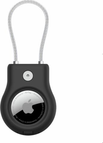 Secure Holder with Wire Cable for AirTag - black MSC009BTBK