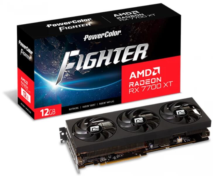 Radeon RX 7700 XT 12GB GDDR6 OC Fighter (RX 7700 XT 12G-F/OC)