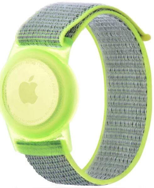 Nylon for Kids Apple AirTag - lime