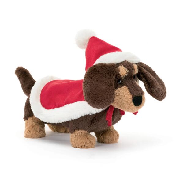 plüss - Ottó a kutyus karácsonyi ruhában