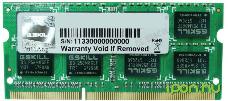 8GB DDR3 1333MHz F3-10666CL9S-8GBSQ