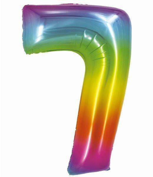 Szivárvány színű, számos fólia lufi, 76 cm - 7 (CH-STC7) - ejatekok