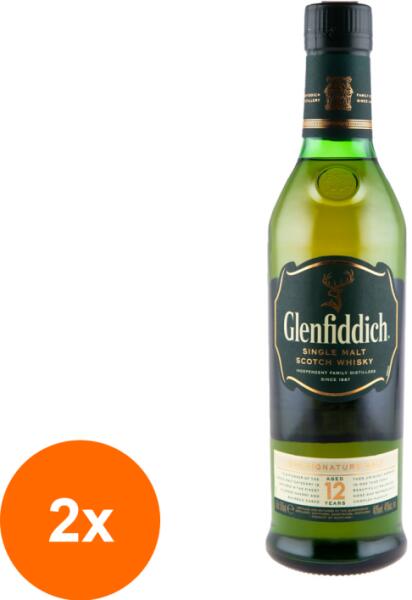 Set 2 x Whisky Glenfiddich 12 Ani, Single Malt, 40%, 0.5 l