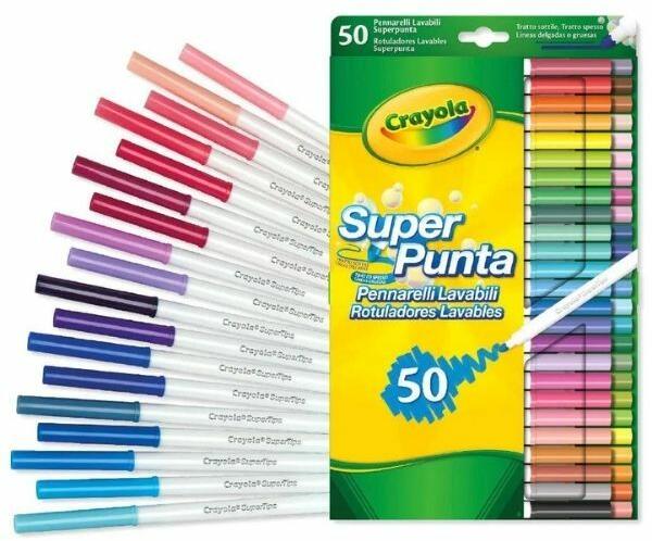 Vásárlás: Crayola Vékonyan és vastagon fogó lemosható filctoll készlet 50db Filctoll  árak összehasonlítása, Vékonyan és vastagon fogó lemosható filctoll készlet  50 db boltok
