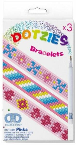 Diamond Dotz gyémántszemes karkötő készítő szett - Pink (DTZ11.008)