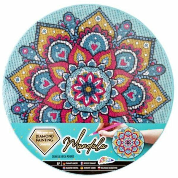 Mandala gyémántkép kirakó 30 cm - kék (CA260016-2)