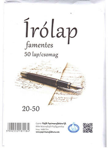 Borítékos írólap A5 20-50 famentes (53403)