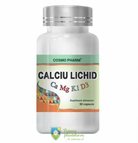 Cosmo Pharm Calciu lichid cu Magneziu si Vitamina D3 30 capsule (Suplimente  nutritive) - Preturi