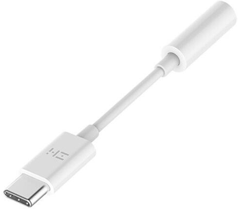 Adapter, USB Type-C - 3.5 mm jack átalakító, Xiaomi ZMI, gyári, fehér  (RS89960) (RS89960)