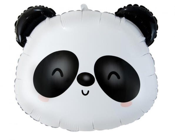 Panda fej, fólia lufi, 43x37 cm, csomagolt