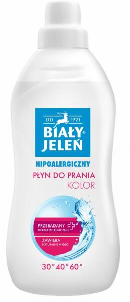 Fehér hipoallergén mosószer Jeleń Barva 1 L