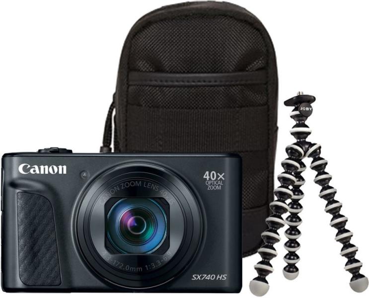 Canon PowerShot SX740 HS Travel Kit Black (2955C016AA) Aparat foto