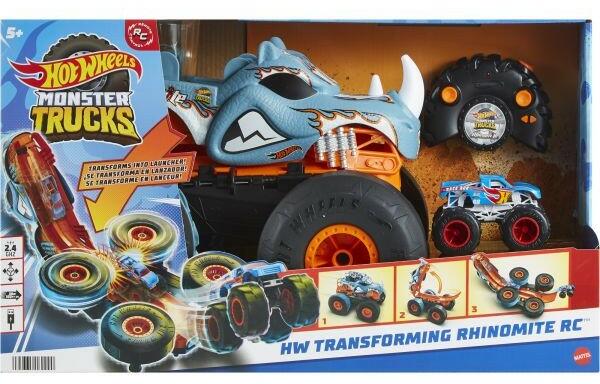 Hot Wheels: Monster Trucks átalakítható távirányítós autó - Rhinomite (HPK27)
