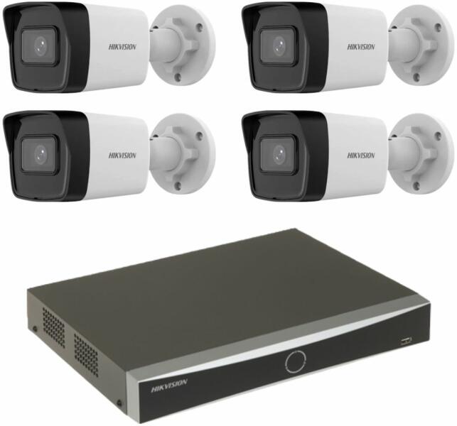 Hikvision Sistem supraveghere Hikvision 4 camere IP 4MP IR 30m PoE