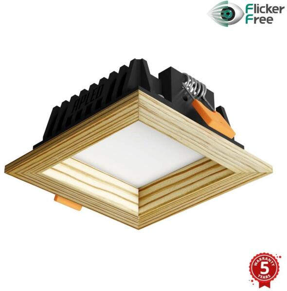 APLED -LED Lámpa SQUARE WOODLINE LED/6W/230V 3000K 12x12 cm fenyő tömör fa AP0204 (AP0204)