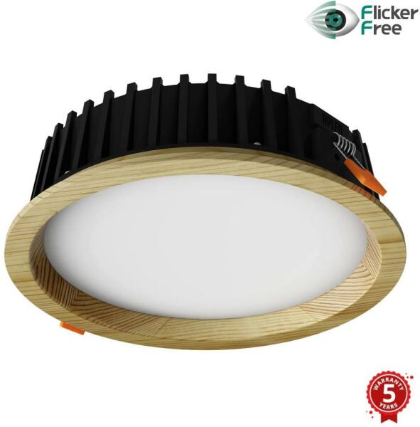 APLED-LED Lámpa RONDO WOODLINE LED/12W/230V 4000K átm. 20 cm fenyő tömör fa AP0183 (AP0183)