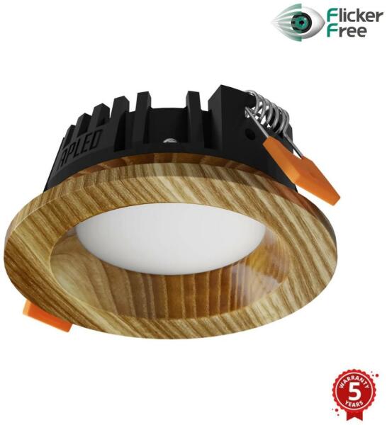 APLED - LED Lámpa RONDO WOODLINE LED/3W/230V 4000K átm. 9 cm kőris tömör fa AP0187 (AP0187)