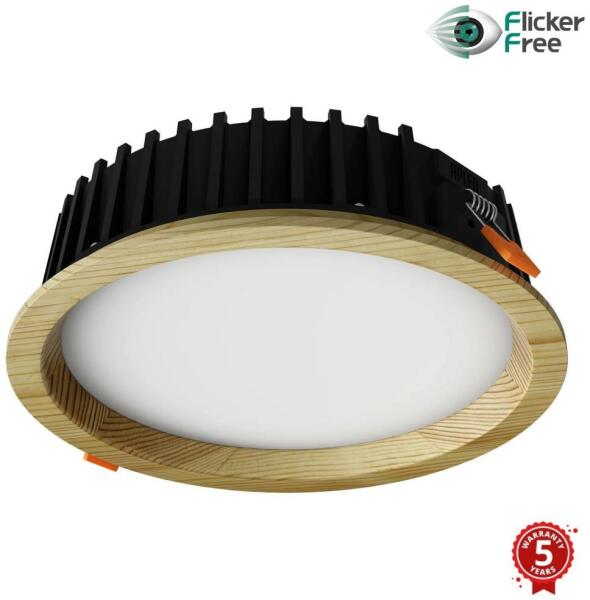 APLED-LED Lámpa RONDO WOODLINE LED/12W/230V 3000K átm. 20 cm fenyő tömör fa AP0184 (AP0184)