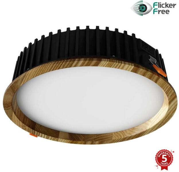 APLED - LED Lámpa RONDO WOODLINE LED/18W/230V 3000K átm. 26 cm kőris tömör fa AP0194 (AP0194)