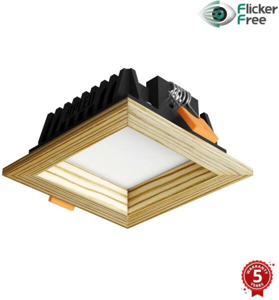 APLED - LED Lámpa SQUARE WOODLINE LED/3W/230V 3000K 9x9 cm fenyő tömör fa AP0202 (AP0202)