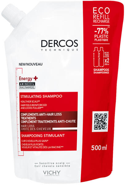 Dercos Energy+ sampon utántöltő 500 ml