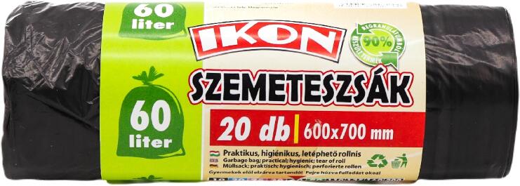 Szemeteszsák 60x70 20db/roll 60 Literes
