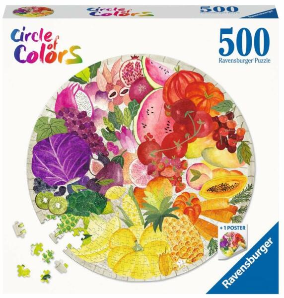Gyümölcs és zöldség kör puzzle 500 db-os (17169)