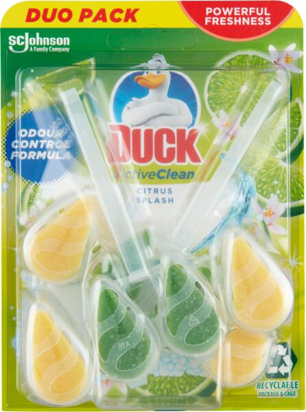 Active Clean Citrus Splash WC-öblítő rúd 2 x 38, 6 g (77, 2 g)