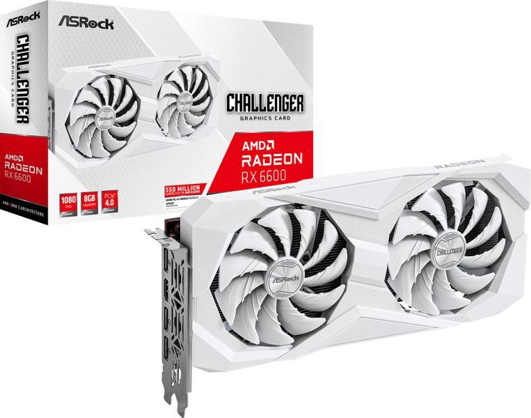 【訳あり】ASRock Radeon RX 6600 Challenger8GB ASRock AMD Radeon RX 6600 Challenger 8GB White (ASR-VC-RX6600-CLW