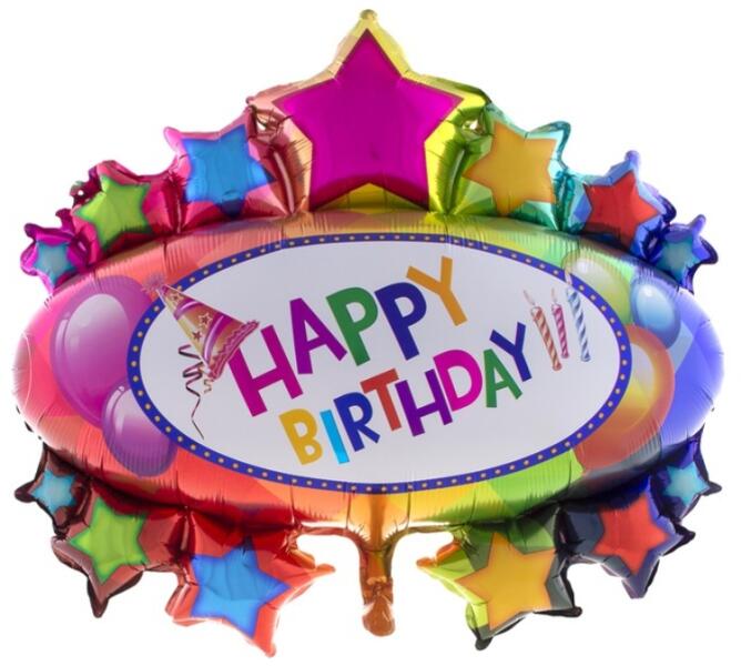 Fólia lufi 95 cm - Happy Birthday 85499