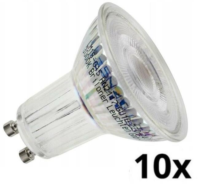 Briloner 0548-003 - KÉSZLET 10x LED Izzó GU10/3, 5W/230V 3000K BL1551 (BL1551)