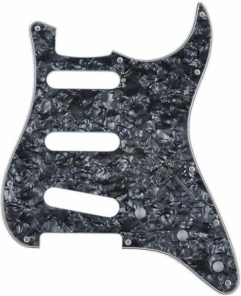 Vásárlás: Fender 0992141000 Pickguard Strat® , SSS, 11 Screw Holes, 4-ply, Black Pearl Egyéb - Foto 3