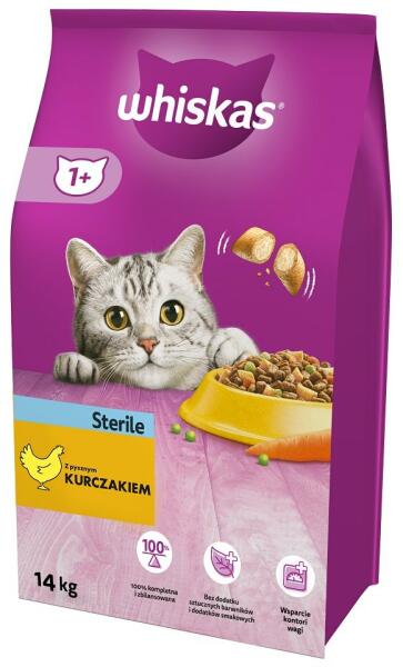 Sterile 2x14kg hrana uscata pisici sterilizate, cu pui