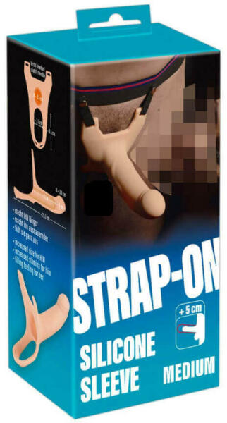 Strap-on - felcsatolható, üreges dildó (közepes) - natúr (05339040000)