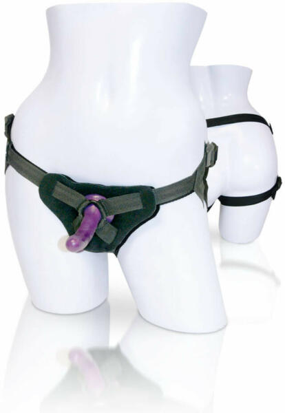 New Comers Strap-on Kit felcsatolható szilikon dildó (lila) (92106000005) (646709696016)