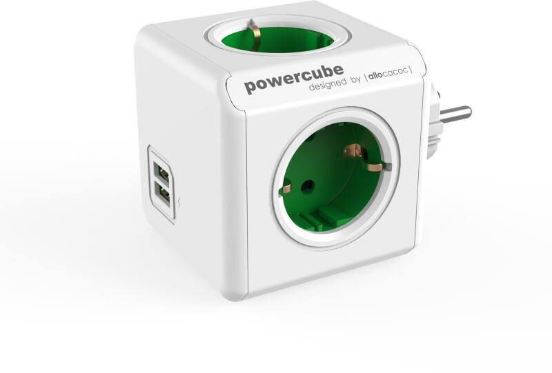 PowerCube Original 4 Plug + 2 USB (1202GN)