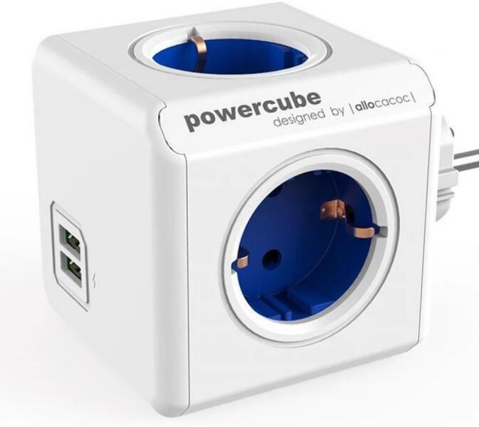 PowerCube Original 4 Plug + 2 USB (1202BL)