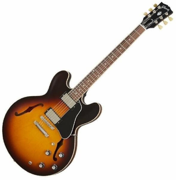 ギター Gibson ES-335 satin vintage burst Gibson ES-335 Satin Vintage Burst (Chitara electro-acustica