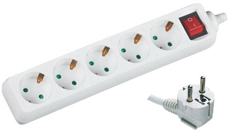 5 Plug 3 m Switch (EXTS-5S3M-SW-WL)