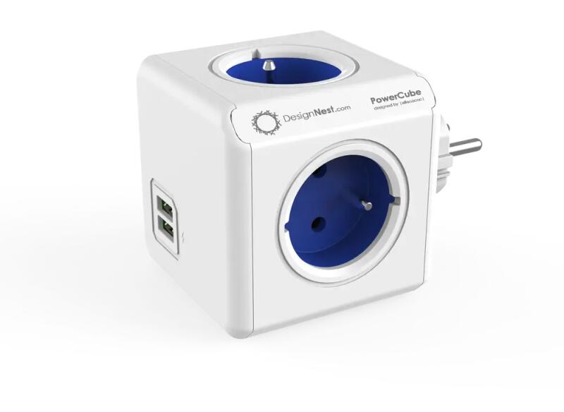 PowerCube Original 4 Plug + 2 USB (2202BL)