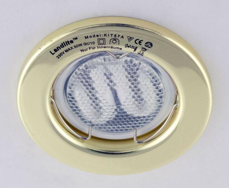 Energiatakarékos, GU10, 3x7W, Ø79mm, fix, arany, spot lámpa szett (KIT-57A-3)