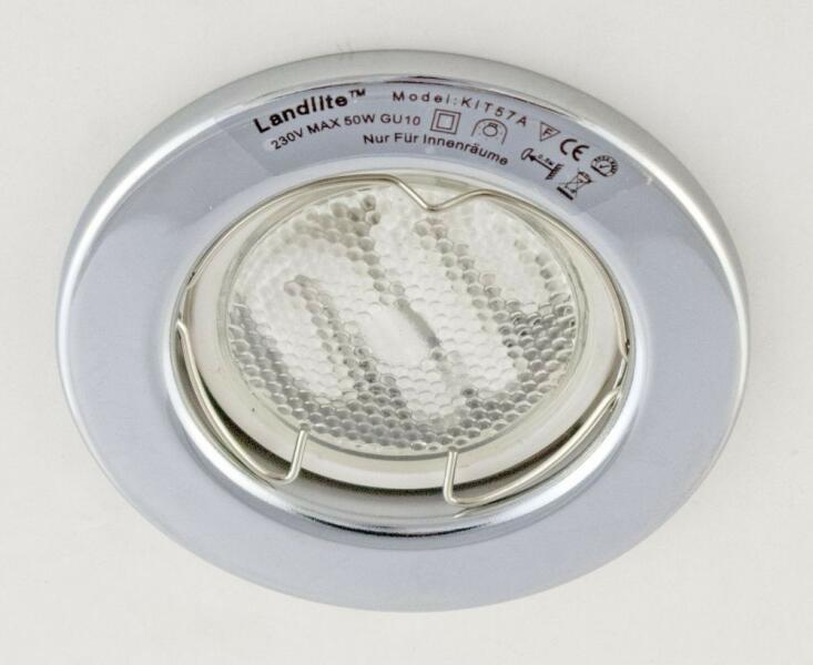 Energiatakarékos, GU10, 3x7W, Ø79mm, fix, króm, spot lámpa szett (KIT-57A-3)